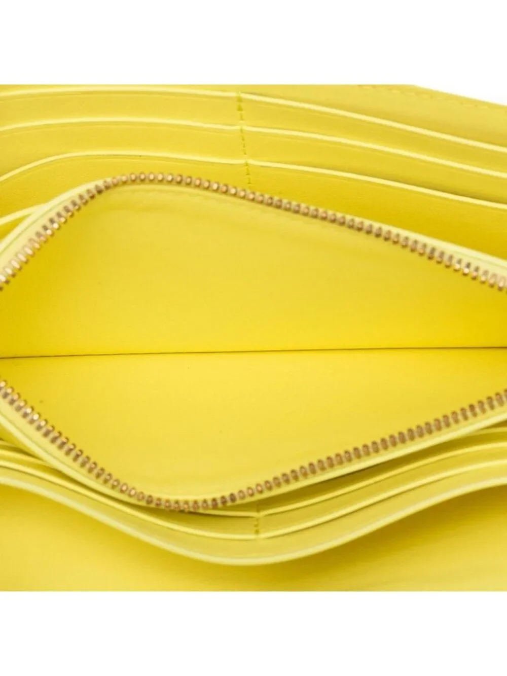 Bottega Veneta Intrecciato Wallet Yellow Leather